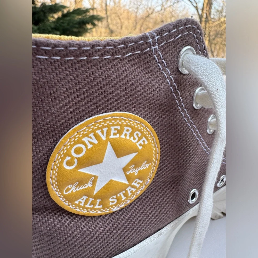 Converse Run Star Hike Platform High Top Sneakers Brown Canvas Lug Sole Women 7 - Picture 6 of 6